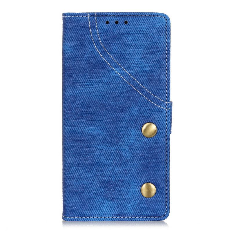 Etui Folio Huawei Mate 30 Czerwony Czarny Dżinsy Z Guzikami