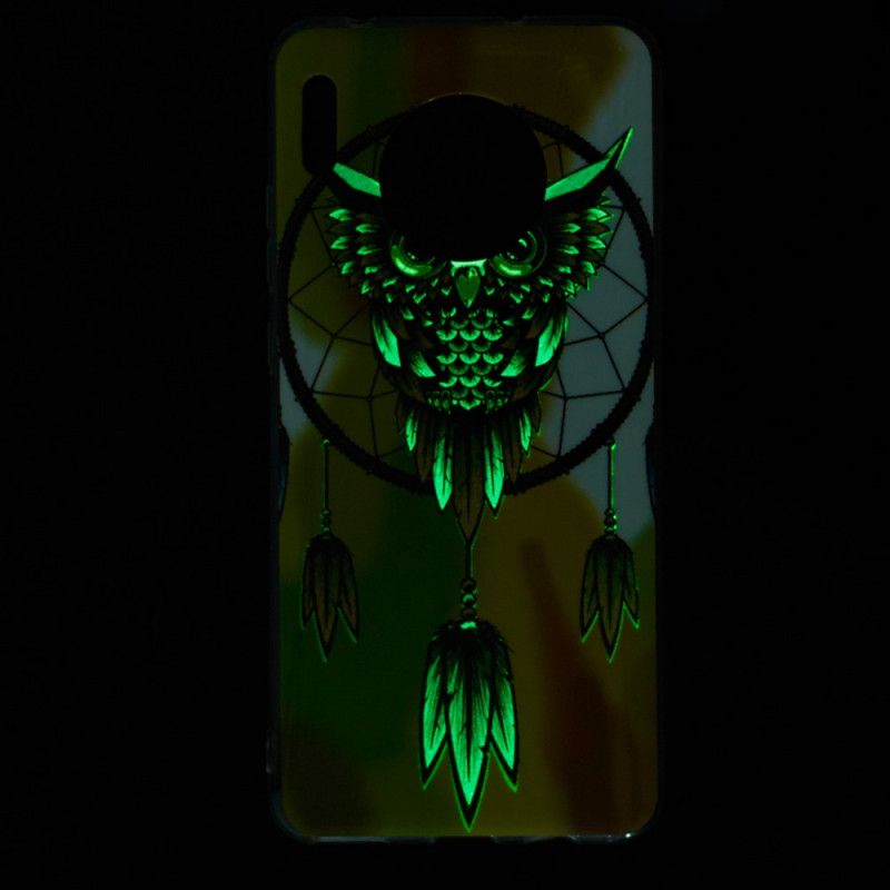 Futerały Huawei Mate 30 Etui na Telefon Fluorescencyjny Łapacz Snów Sowa