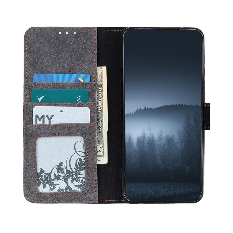 Etui Folio Xiaomi Poco X3 Granatowy Szary Dwoina Khazneh W Stylu Retro