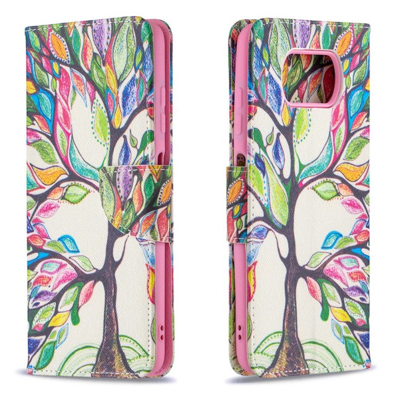 Etui Folio Xiaomi Poco X3 Kolorowe Drzewo Etui Ochronne