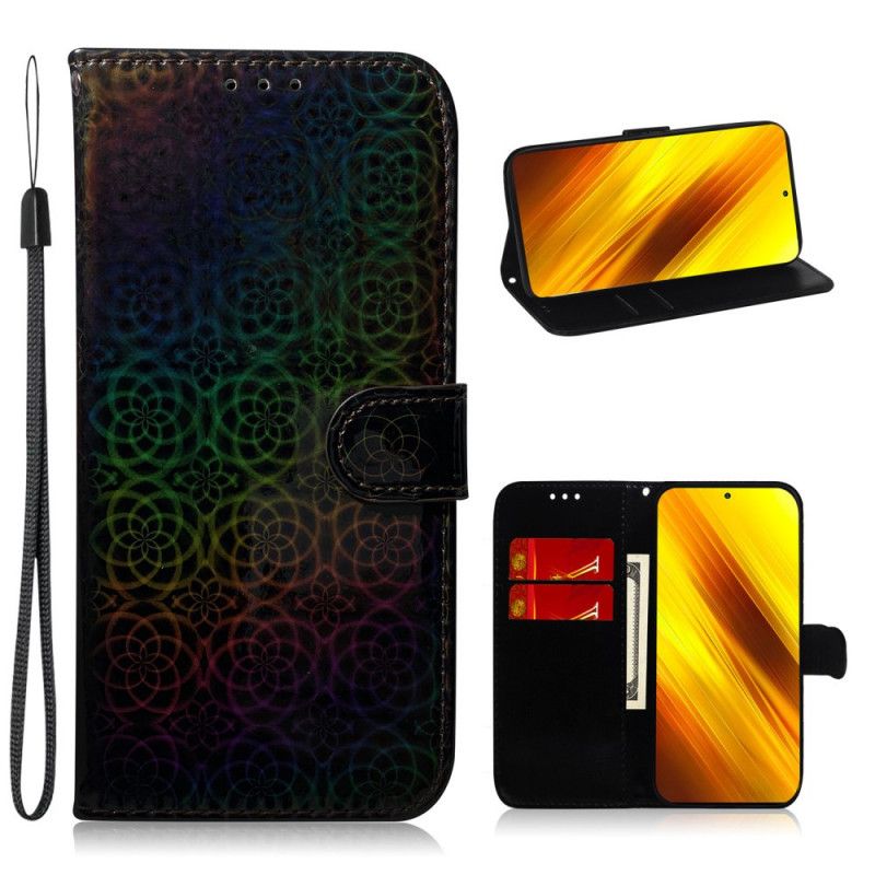 Etui Folio Xiaomi Poco X3 Szary Czarny Czysty Kolor Etui Ochronne