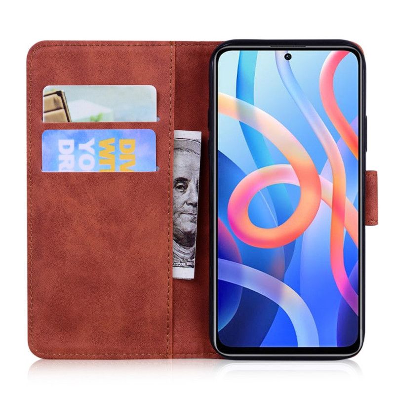 Obudowa Xiaomi Redmi Note 11 / Poco M4 Pro 5g Etui Na Telefon Motyl Dotykający Skóry