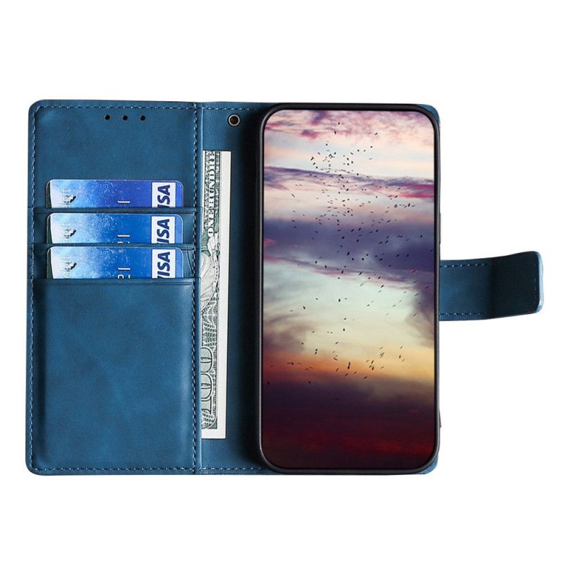 Skórzany Futerał Xiaomi Redmi Note 11 / Poco M4 Pro 5g Etui Na Telefon Krokodyl Dotykowy Skóry