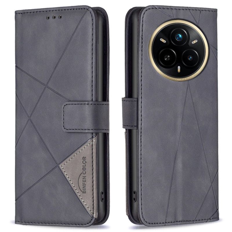 Etui Folio Do Realme 14 Pro 5g Binfen Color Geometryczny Wzór