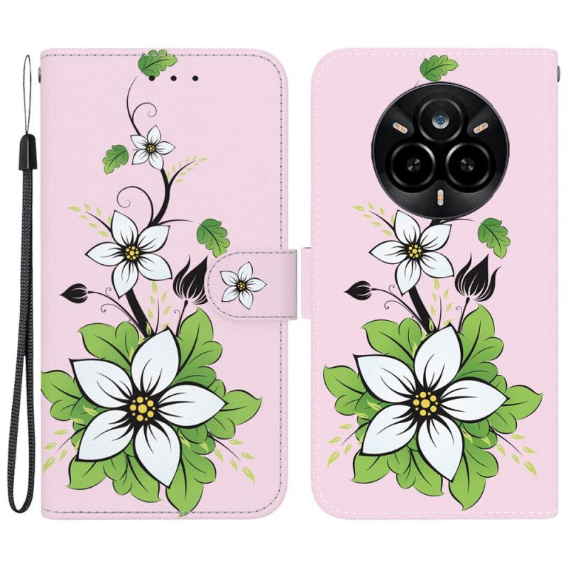 Etui Folio Do Realme 14 Pro 5g Wzór Lilii