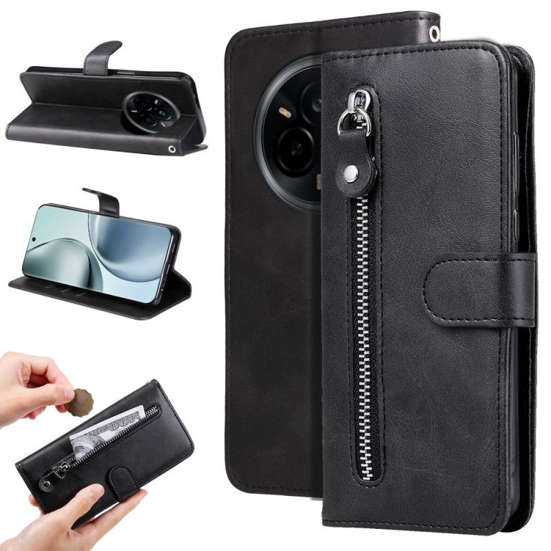 Etui Folio Realme 14 Pro 5g Przednia Kieszeń Na Zamek Błyskawiczny