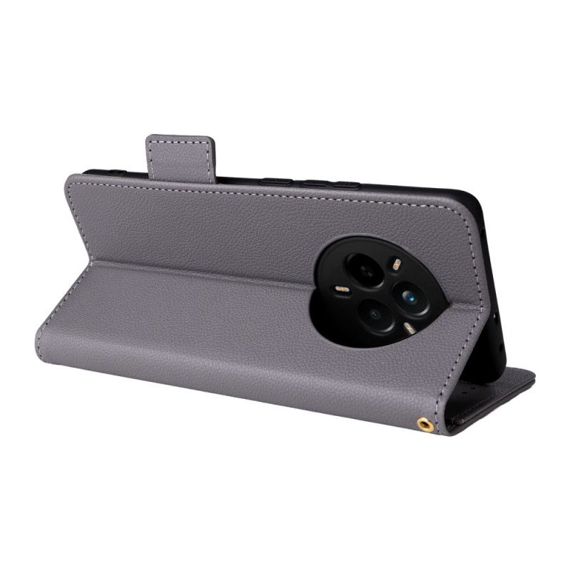 Skórzany Futerał Realme 14 Pro 5g Etui Na Telefon Sztuczna Skóra Liczi Z Paskiem