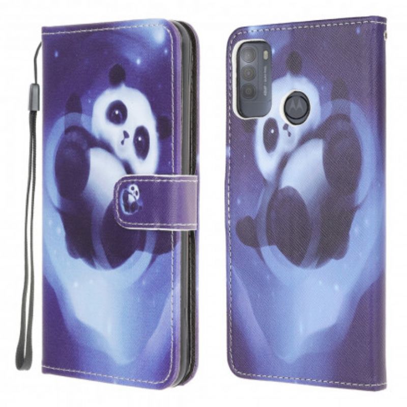 Etui Folio Do Moto G50 Panda Space Strappy