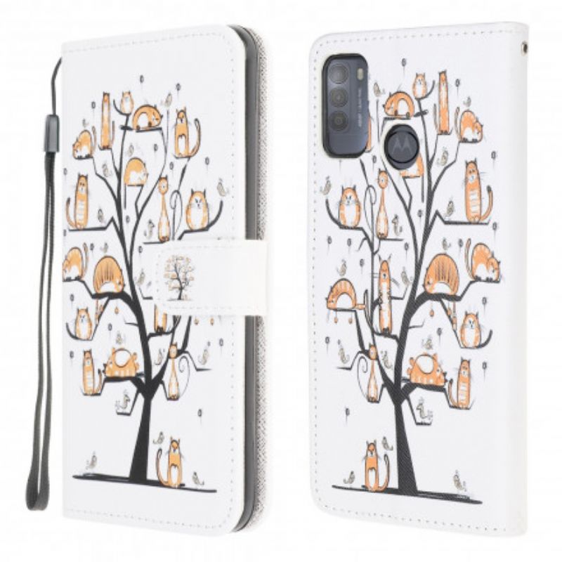 Pokrowce Moto G50 Funky Cats Strappy