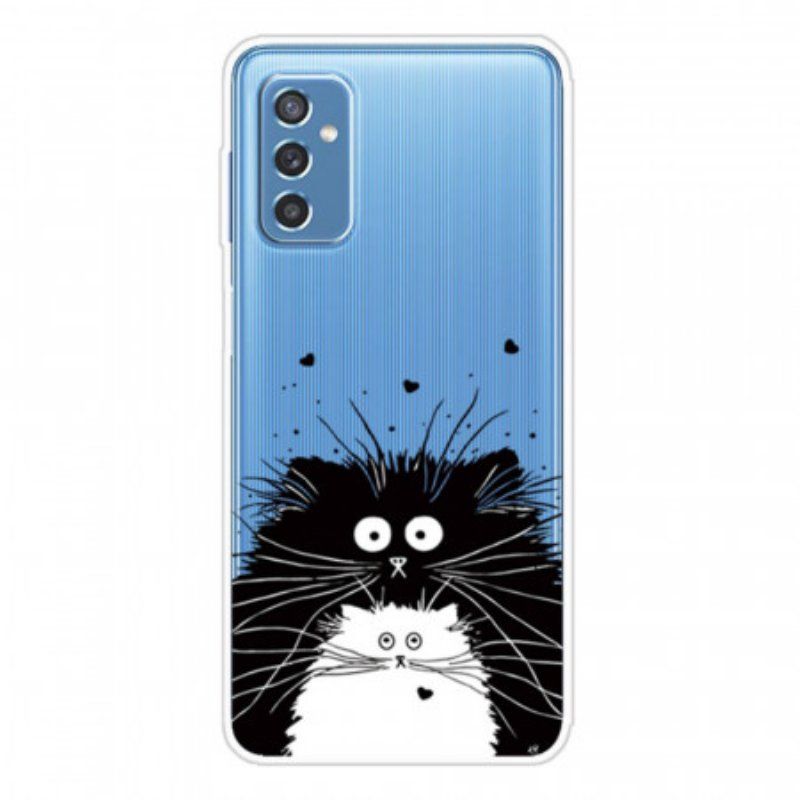 Etui do Samsung Galaxy M52 5G Czarno-białe Koty