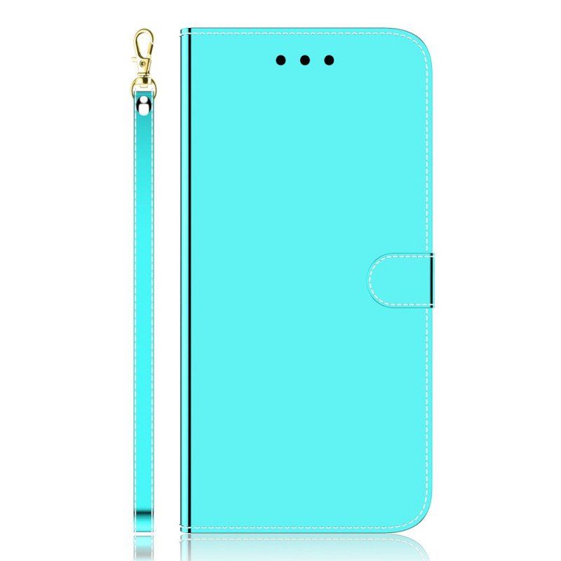 Etui Folio do Samsung Galaxy M52 5G Lustro Ze Sztucznej Skóry