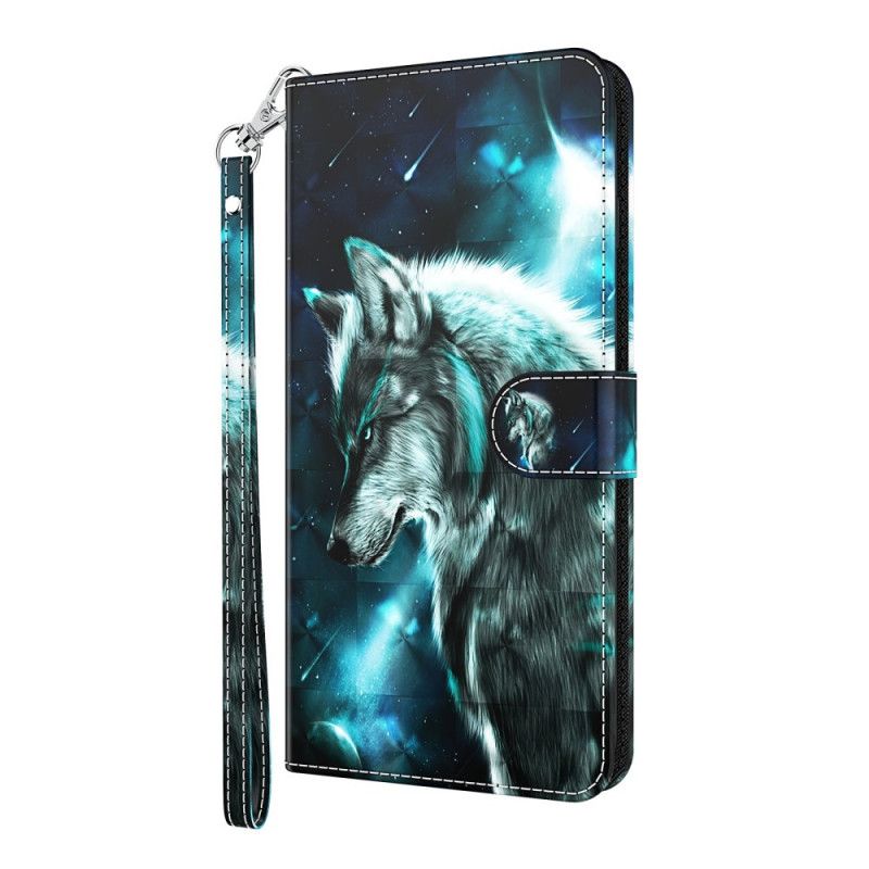 Etui Folio Samsung Galaxy A32 5G Majestatyczna Plamka Światła Wilka Etui Ochronne