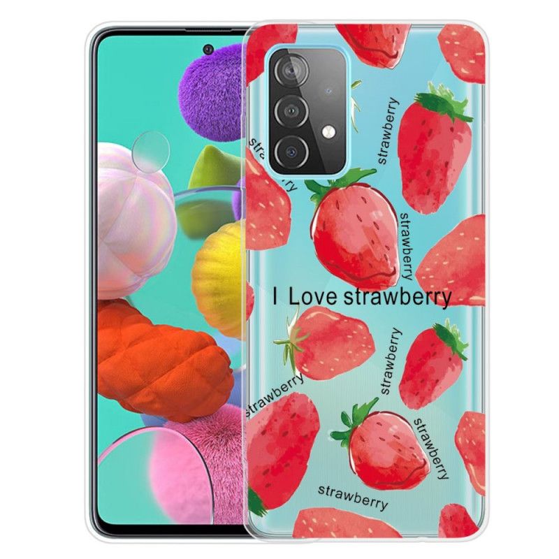 Etui Samsung Galaxy A32 5G Truskawki / Kocham Truskawki