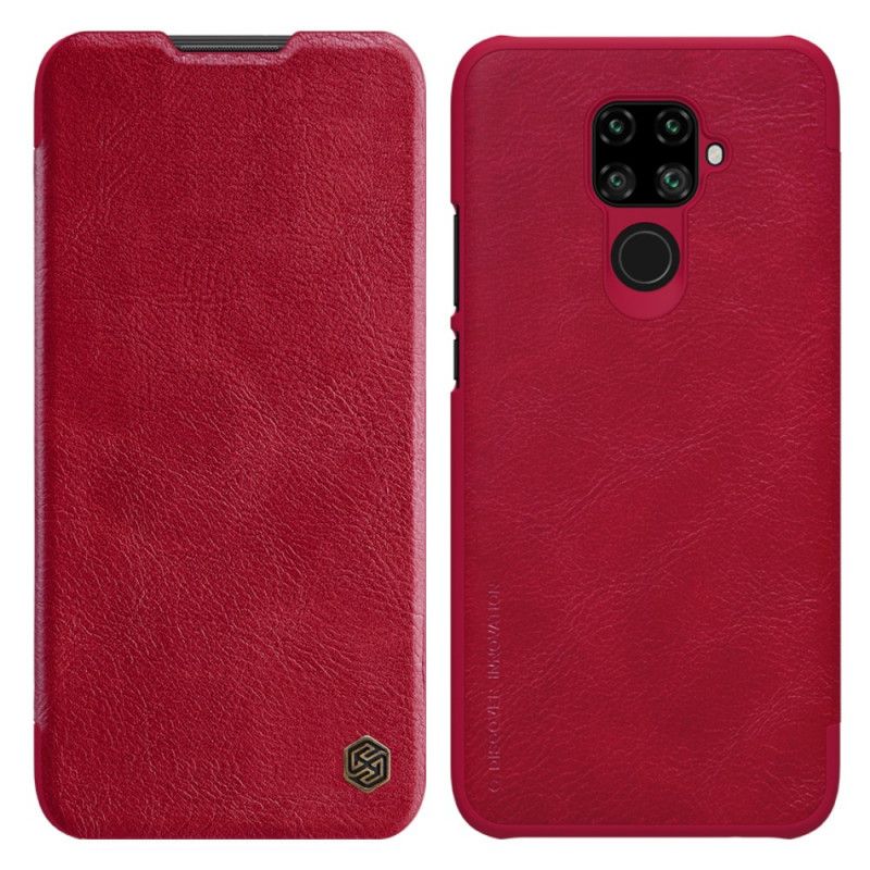 Flip Kotelot Huawei Mate 30 Lite Brązowy Czerwony Seria Nillkin Qin
