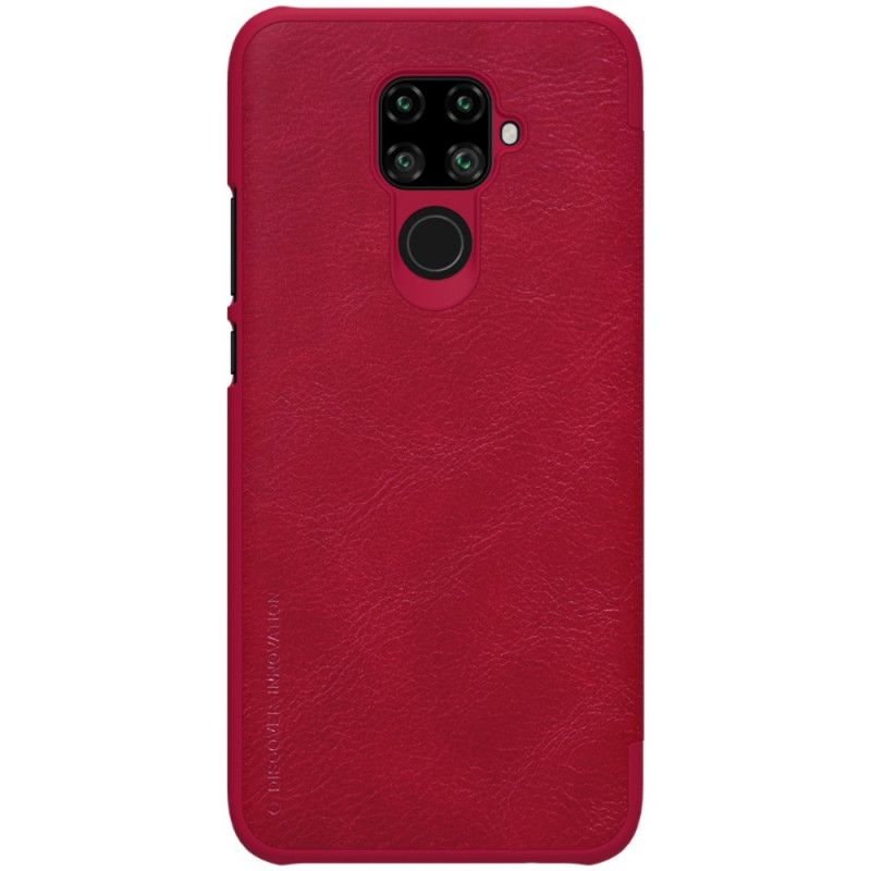 Flip Kotelot Huawei Mate 30 Lite Brązowy Czerwony Seria Nillkin Qin