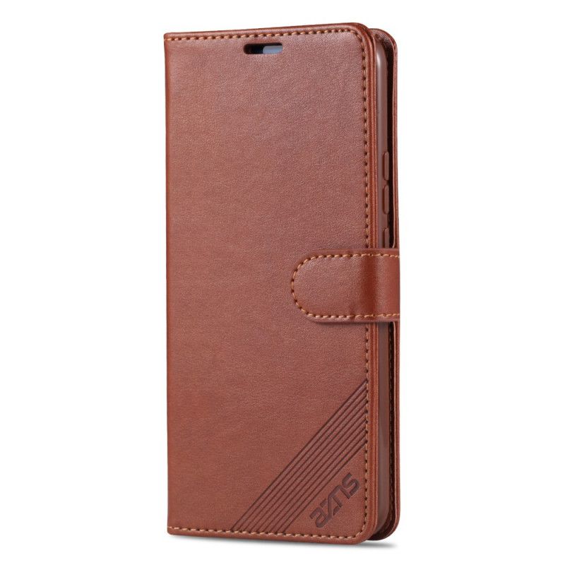 Etui Folio Honor 9X Brązowy Czarny Azns Imitacja Skóry Etui Ochronne