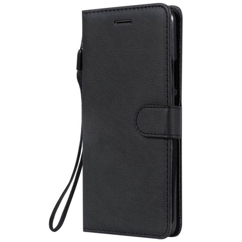 Etui Folio Honor 9X Czerwony Czarny Efekt Skóry Ze Stringami Etui Ochronne