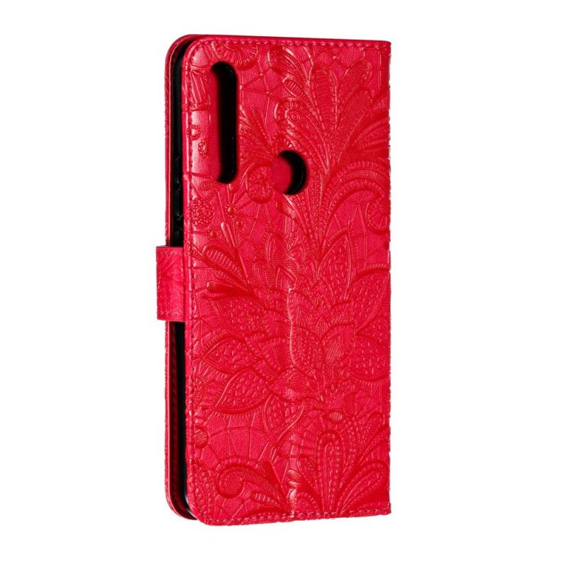 Etui Folio Honor 9X Różowe Złoto Plemienne Stringi W Kwiaty Etui Ochronne