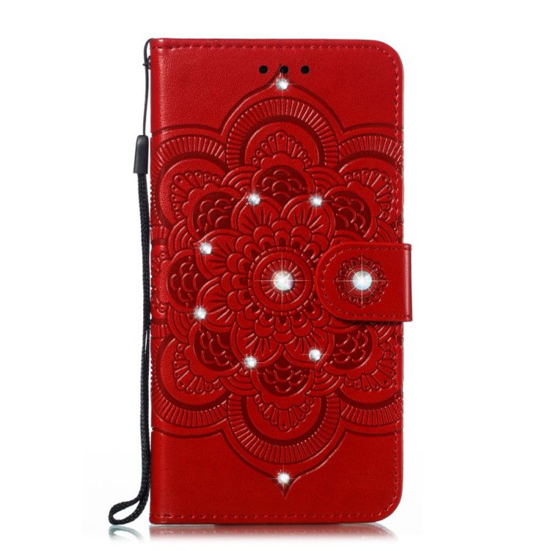 Etui Folio Honor 9X Szary Czarny Mandala I Diamenty Etui Ochronne