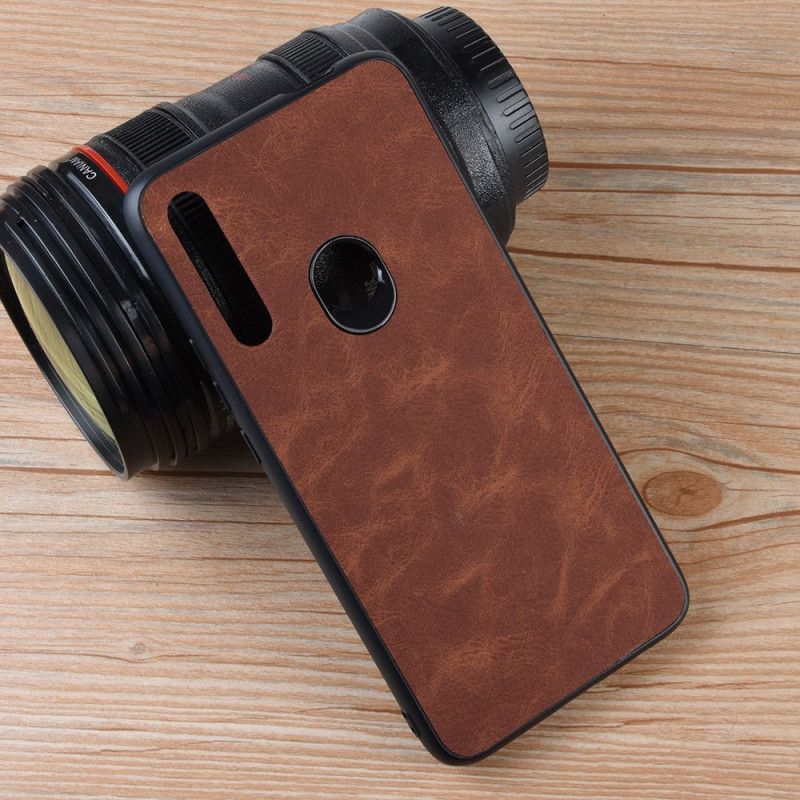 Etui Honor 9X Granatowy Czarny Efekt Skóry Premium