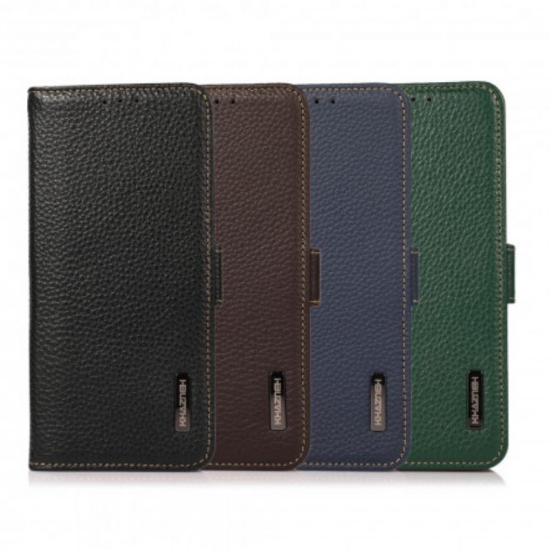 Etui Folio Do Sony Xperia 5 Iii Litchi Leather Khazneh Rfid