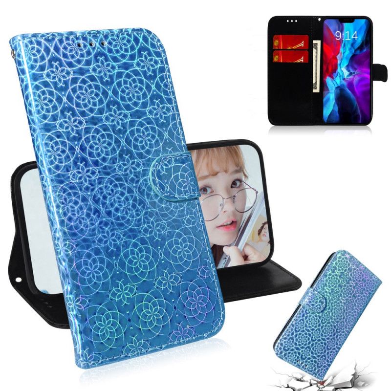 Etui Folio iPhone 12 / 12 Pro Szary Czarny Czysty Kolor