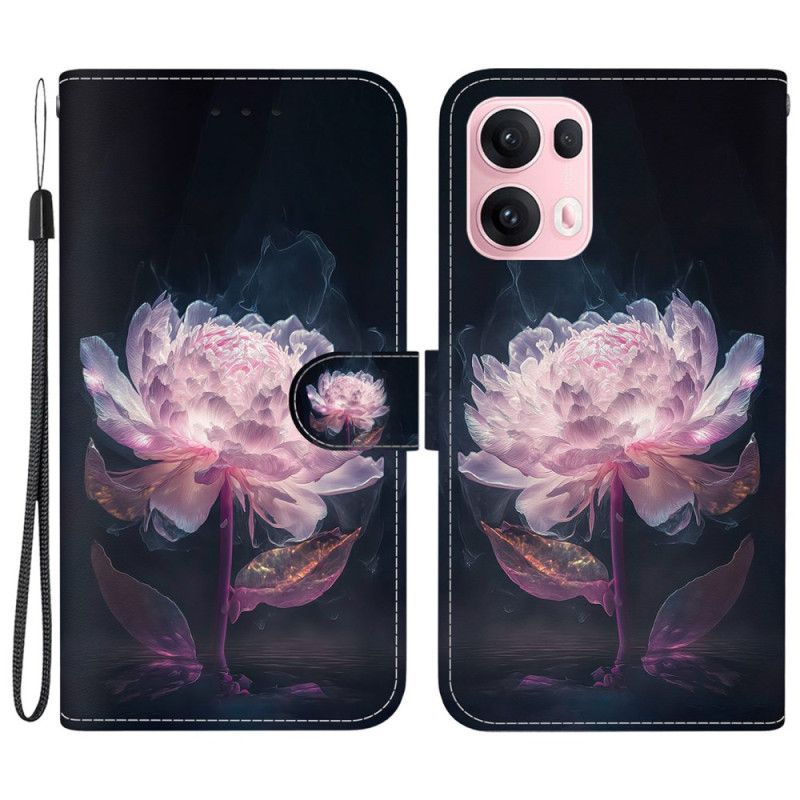 Etui Folio Oppo Reno 13 Pro 5g Fioletowa Piwonia
