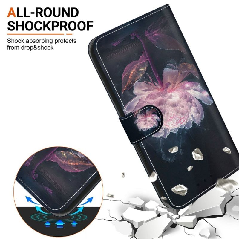 Etui Folio Oppo Reno 13 Pro 5g Fioletowa Piwonia