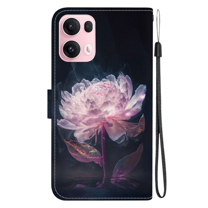Etui Folio Oppo Reno 13 Pro 5g Fioletowa Piwonia