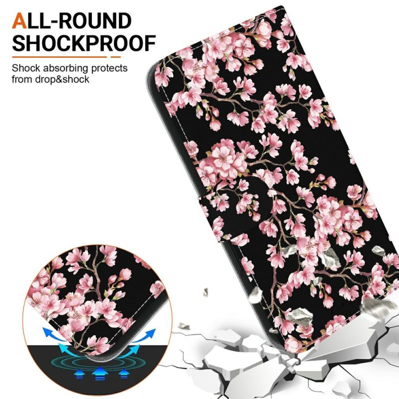Etui Folio Oppo Reno 13 Pro 5g Kwiaty Śliwy