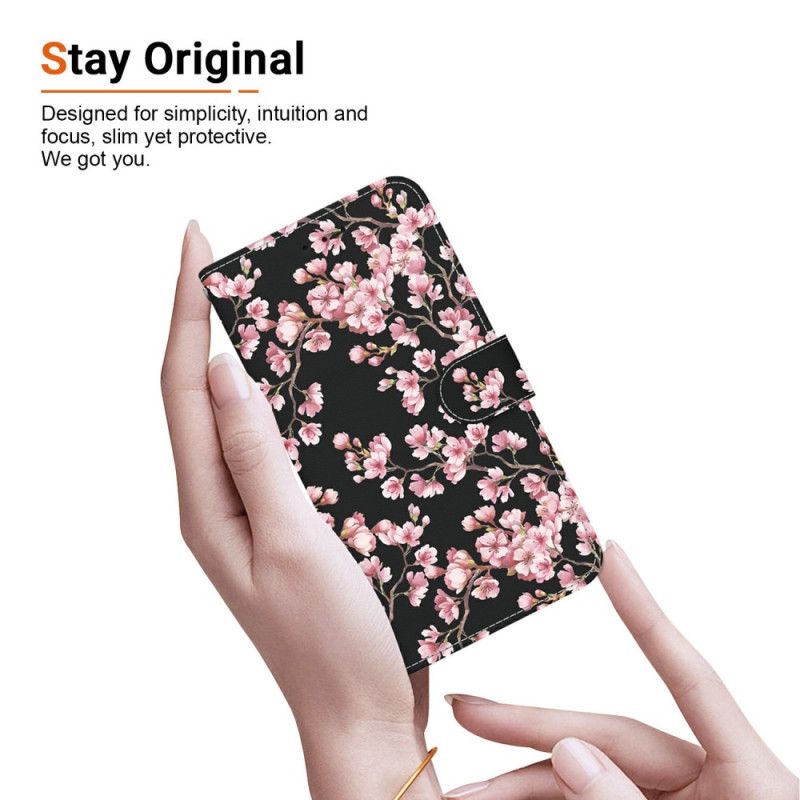 Etui Folio Oppo Reno 13 Pro 5g Kwiaty Śliwy