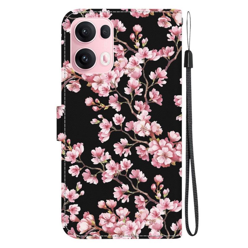 Etui Folio Oppo Reno 13 Pro 5g Kwiaty Śliwy