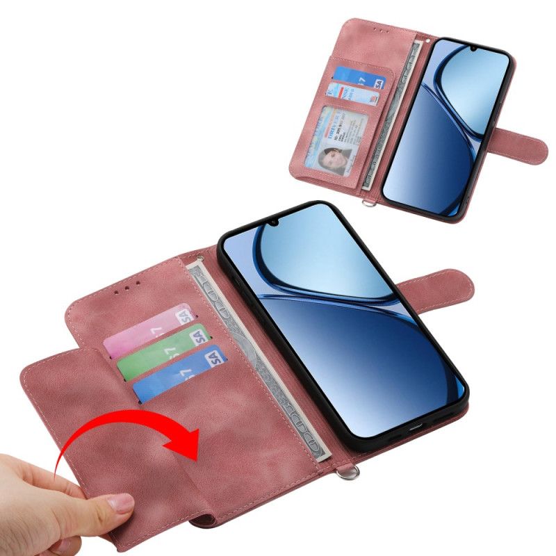 Etui Folio Oppo Reno 13 Pro 5g Wzór Kwiatowy Z Paskiem Na Ramię Etui Ochronne