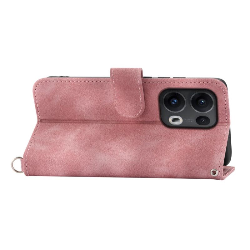 Etui Folio Oppo Reno 13 Pro 5g Wzór Kwiatowy Z Paskiem Na Ramię Etui Ochronne