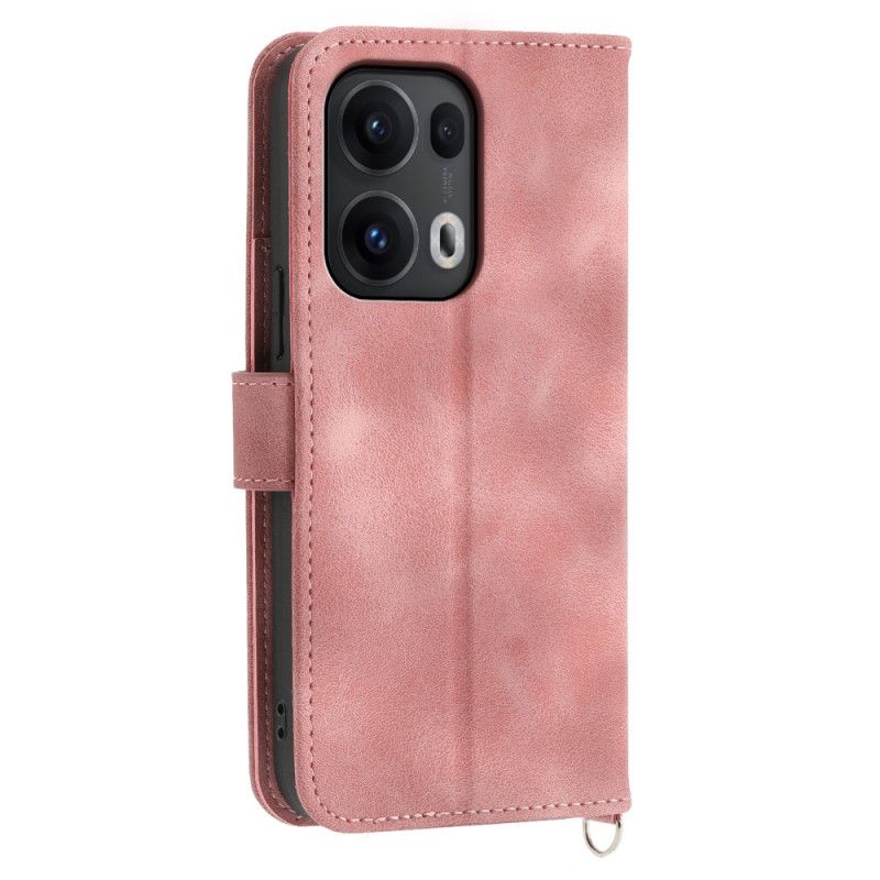 Etui Folio Oppo Reno 13 Pro 5g Wzór Kwiatowy Z Paskiem Na Ramię Etui Ochronne