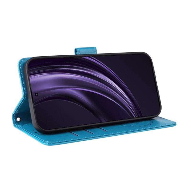 Skórzany Futerał Oppo Reno 13 Pro 5g Etui Na Telefon Kwiatowe Wzory