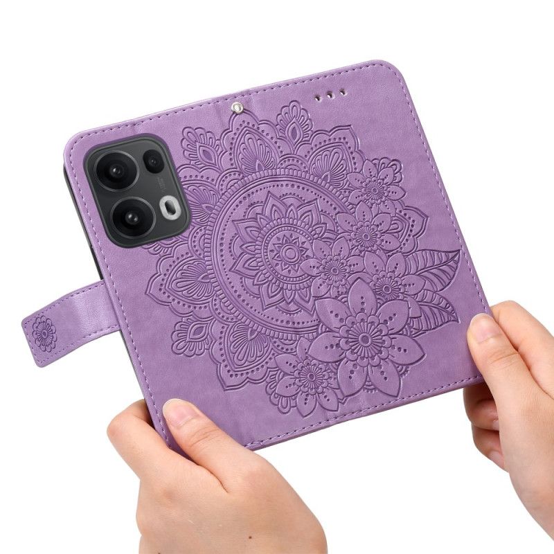 Skórzany Futerał Oppo Reno 13 Pro 5g Etui Na Telefon Nadruk Mandali