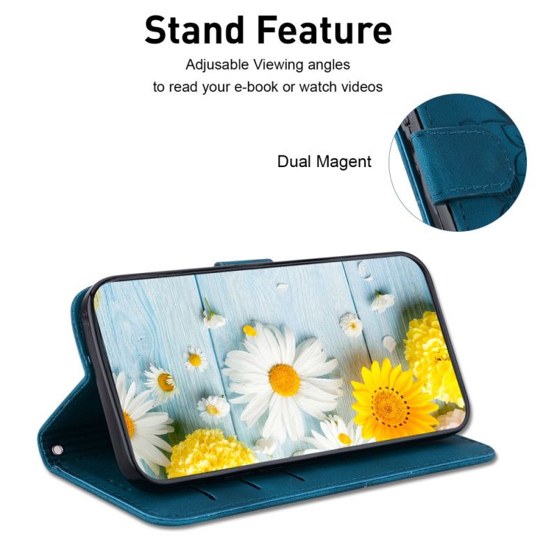 Skórzany Futerał Oppo Reno 13 Pro 5g Etui Na Telefon Wzór Fleur-de-lis