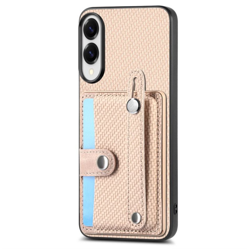 Etui Do Samsung Galaxy S25 5g Edge Etui Na Karty Z Włókna Węglowego I Podstawką Na Pasek