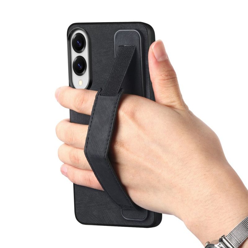 Etui Do Samsung Galaxy S25 5g Edge Styl Retro Z Paskiem Do Stojaka