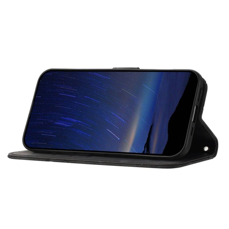 Etui Folio Do Samsung Galaxy S25 5g Edge Pasek Z Nadrukowanymi Liniami