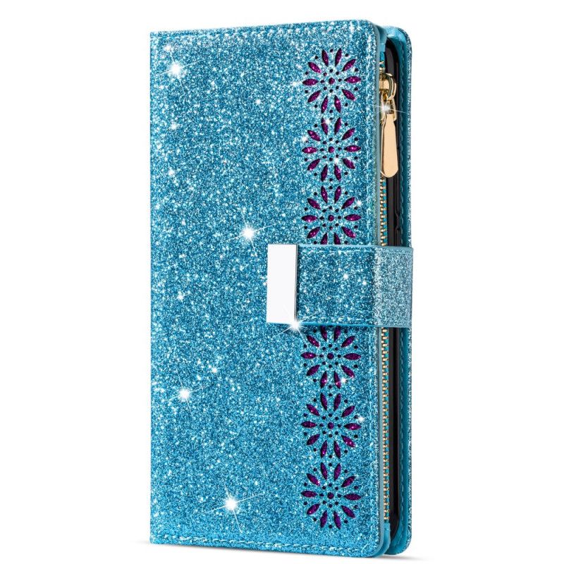 Etui Folio Do Samsung Galaxy S25 5g Edge Portfel Z Cekinowym Paskiem