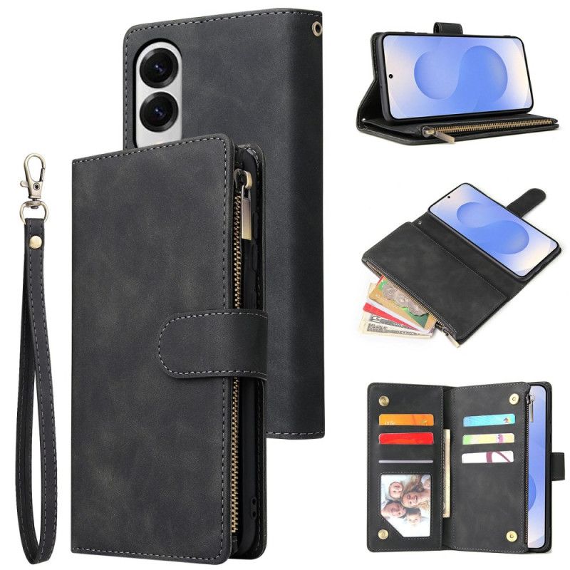 Etui Folio Do Samsung Galaxy S25 5g Edge Portfel Z Efektem Zamszu