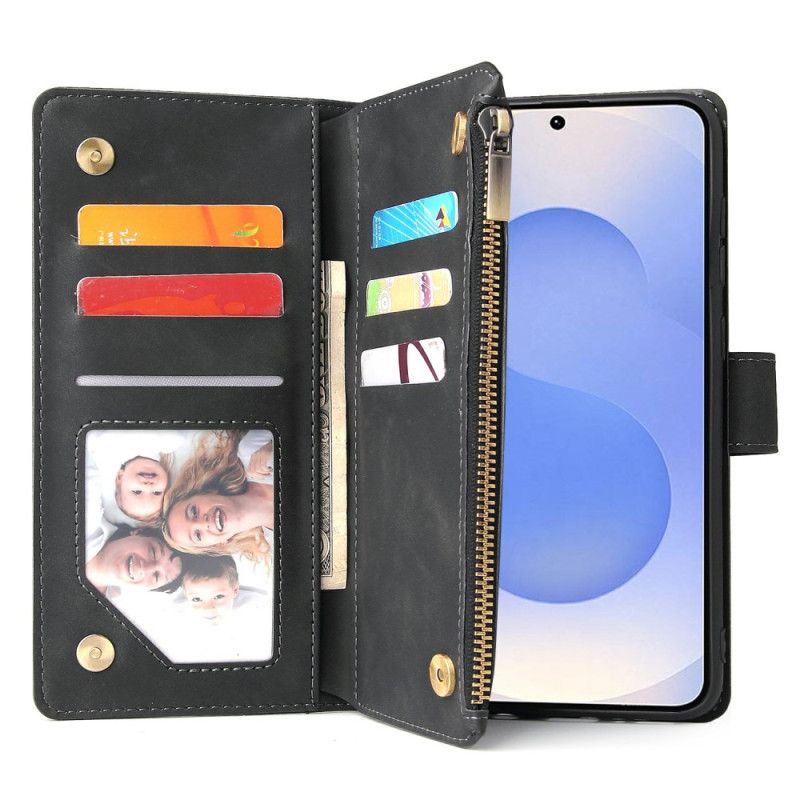 Etui Folio Do Samsung Galaxy S25 5g Edge Portfel Z Efektem Zamszu