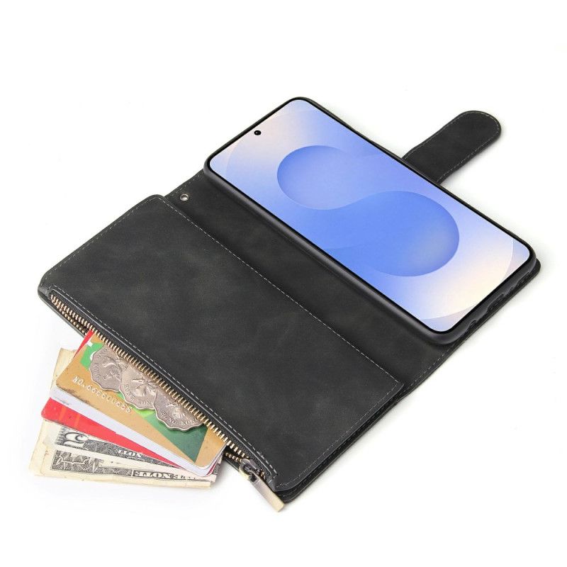 Etui Folio Do Samsung Galaxy S25 5g Edge Portfel Z Efektem Zamszu