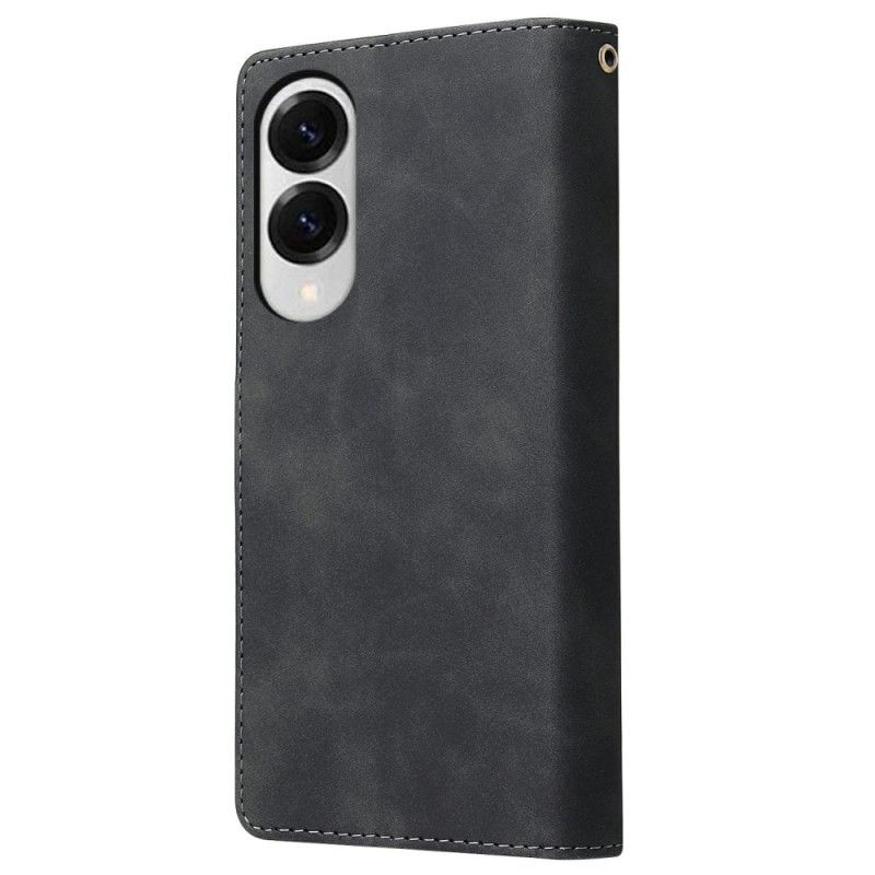 Etui Folio Do Samsung Galaxy S25 5g Edge Portfel Z Efektem Zamszu