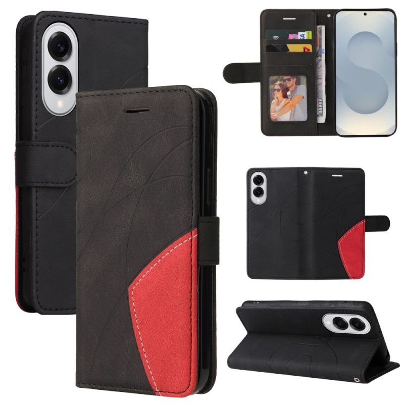 Etui Folio Samsung Galaxy S25 5g Edge Dwukolorowa Falbana Etui Ochronne