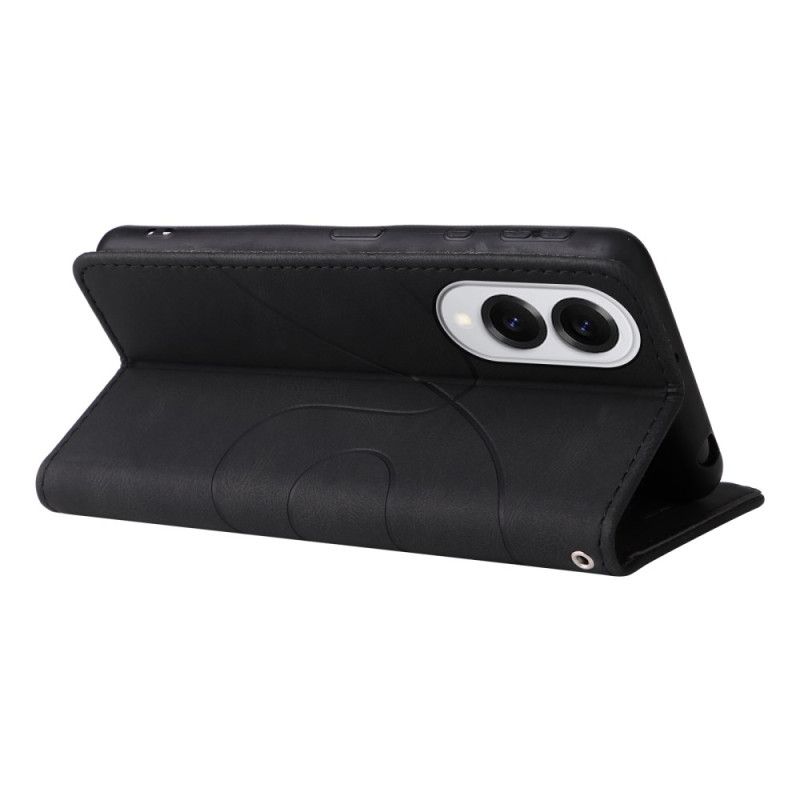 Etui Folio Samsung Galaxy S25 5g Edge Dwukolorowa Falbana Etui Ochronne