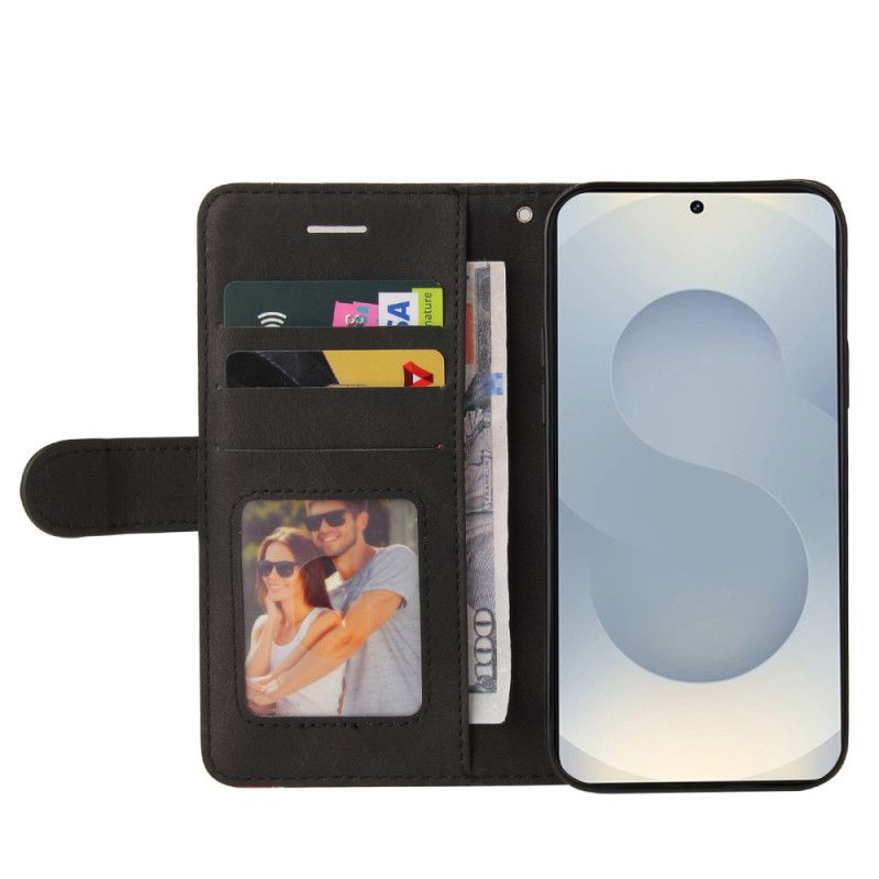 Etui Folio Samsung Galaxy S25 5g Edge Dwukolorowa Falbana Etui Ochronne