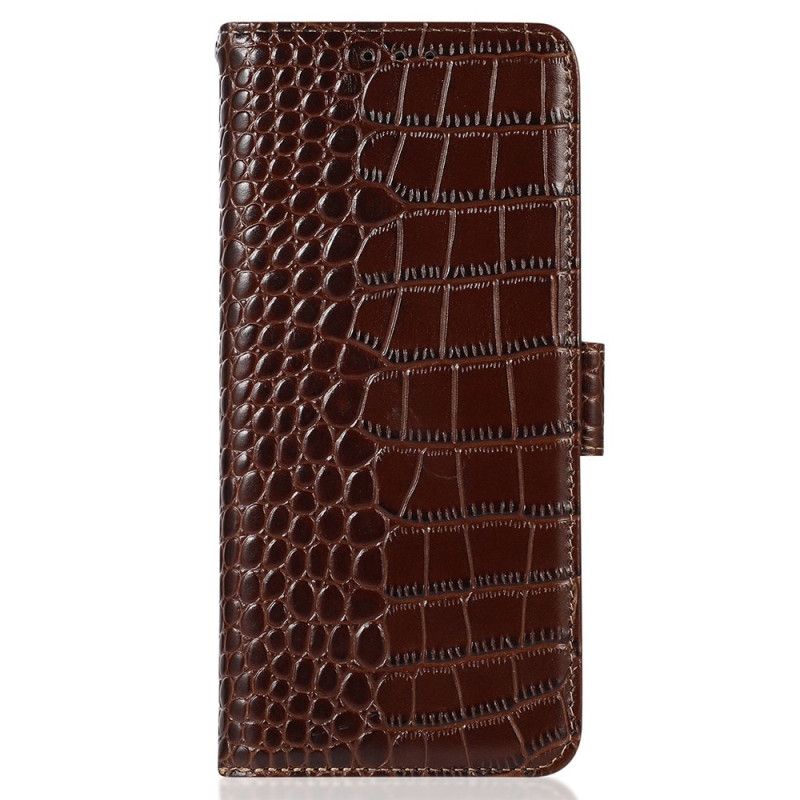 Etui Folio Samsung Galaxy S25 5g Edge Faktura Krokodyla Etui Ochronne